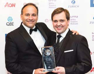 Jean-François Legault, Chief Legal & Risk Officer and Corporate Secretary, with Denis Lavoie, Director, Enterprise Risk at the Global Risk Awards.